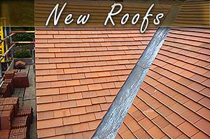 a residential house roof being repaired in sheffield close up